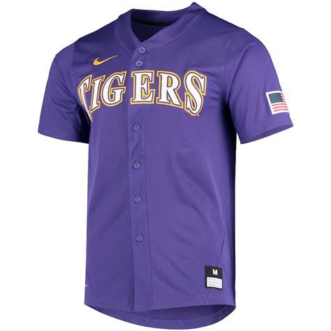 LSU Tigers Nike Full-Button Vapor Performance Replica Baseball Jersey ...