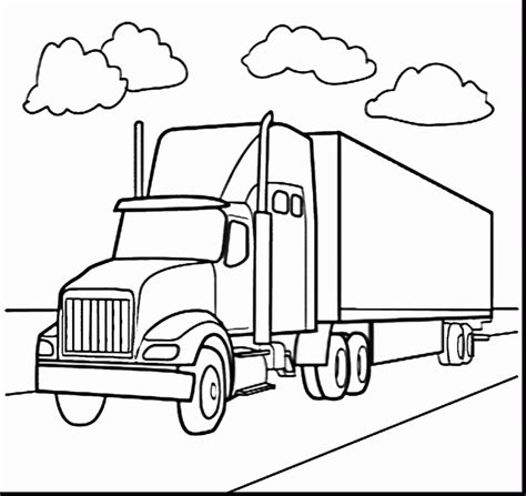 Semi Truck Printable Coloring Pages - Printable Word Searches