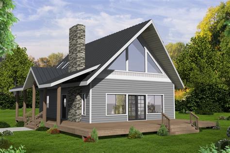 Cabin Style House Plan - 2 Beds 2 Baths 1500 Sq/Ft Plan #117-966 ...