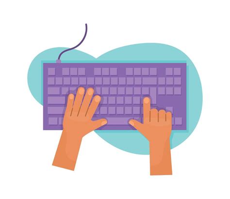 hands typing keyboard 11456874 Vector Art at Vecteezy