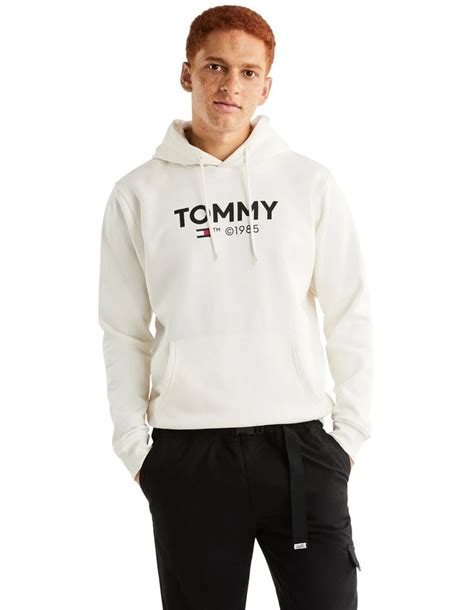 Tommy Jeans Regular Essential Hoodie In White | MYER