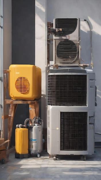 Premium AI Image | Air conditioning installation tools 3d