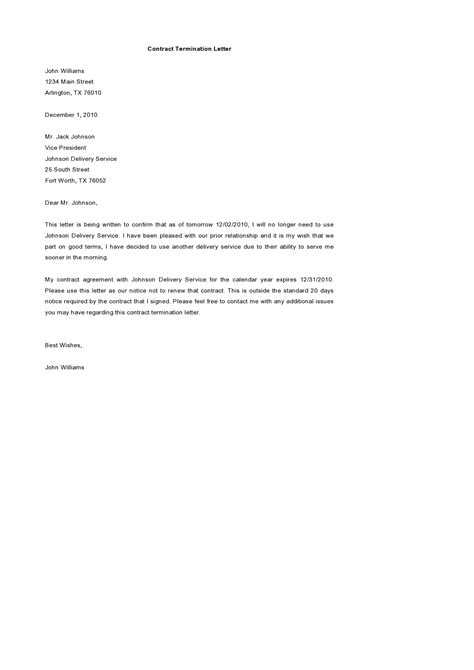 10 Contract Termination Letter Template - Free Graphic Design Templates