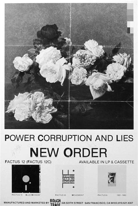 Power Corruption and Lies NEW ORDER. Gig Posters, Band Posters, Concert ...