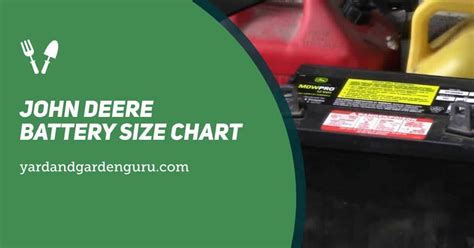 John Deere Battery Size Chart