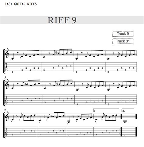 Easy Guitar Riffs - Riff 9 Preview - Online Guitar Books