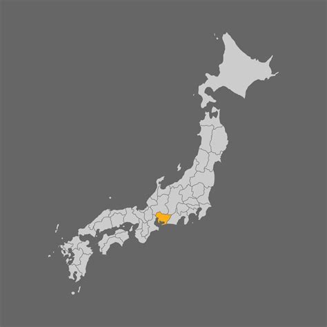 Aichi prefecture highlighted on the map of Japan 8295969 Vector Art at Vecteezy