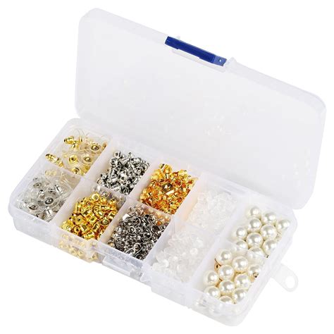 PH PandaHall 300pcs Silicone Earring Backs Clear Rubber Earring Safety Backs Round Earring ...