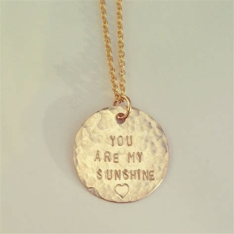 Items similar to You Are My Sunshine Necklace on Etsy