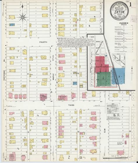 Eaton, Colorado 1908 - Old Map Colorado Fire Insurance Index - OLD MAPS