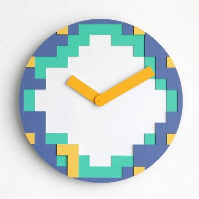 15" Pixel Wall Clock Colorful Design for Living Room Decor - Warmly Life