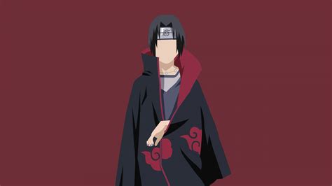 Itachi Uchiha Wallpaper 4K, Faceless, Naruto, Minimal art, 5K