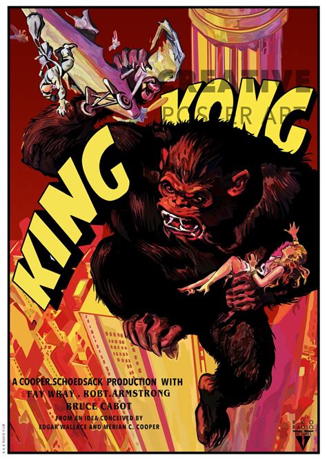 King Kong Movie Poster,king Kong Wall Art, King Kong Film Print,home ...