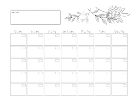 Monthly Calendar Printable Individual Month Planner - Etsy