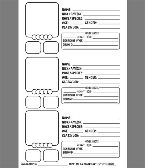 Character Sheet Template for OCs