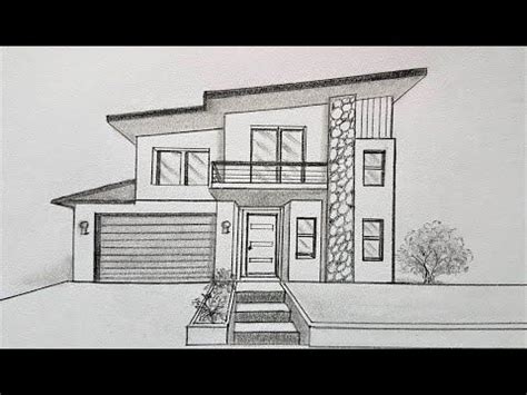 How to draw a house in one point perspective - YouTube | Desenho de casa simples, Esboço de ...