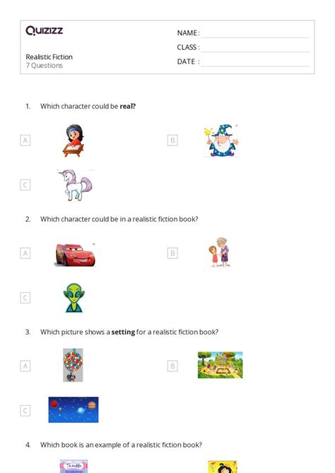 50+ Realistic Fiction worksheets for 1st Class on Quizizz | Free & Printable