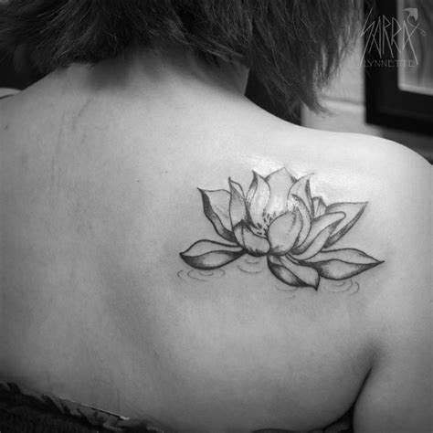 Black and white lotus flower tattoo design by Sarra Lynnette | Lotus ...