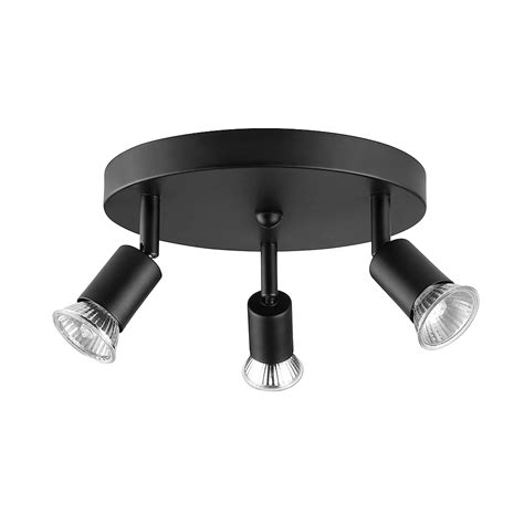 Globe Electric Payton 3-Light Painted Black Track Lighting Canopy Ceiling Light | The Home Depot ...