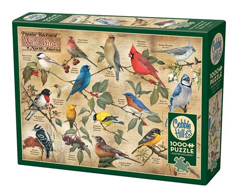 Popular Backyard Wild Birds of North America 1000 piece jigsaw| 40179 |Cobble Hill Puzzles ...