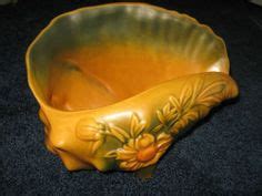 Roseville Pottery Peony Shell Vase 436 USA 6 1 2" Tall 9 1 2" Width | eBay Mugs Set, Peony ...