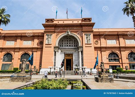 The Building of the National Egyptian Museum in Cairo .Egypt Editorial ...