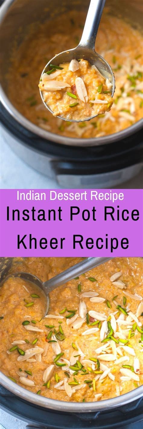 Kheer in Instant pot- Traditional Indian Rice Pudding with condensed milk | Recipe | Instant pot ...