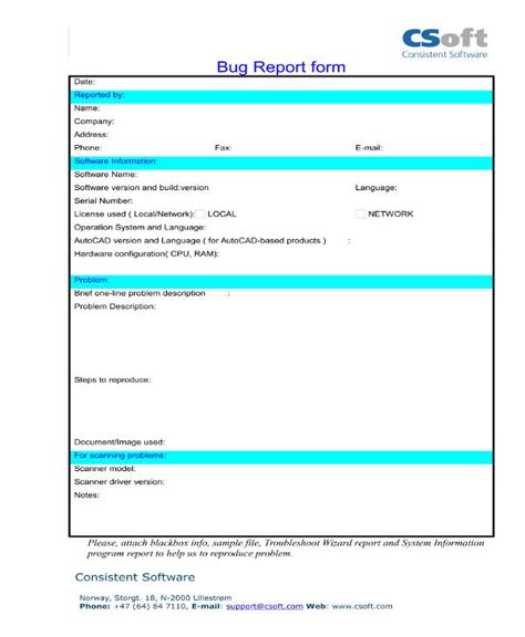 11+ Bug Report Templates - PDF, DOC, XLS | Free & Premium Templates