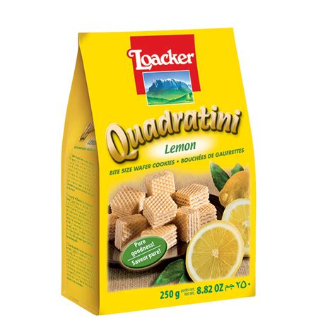 Quadratini Lemon Wafers 250g - Best Imports