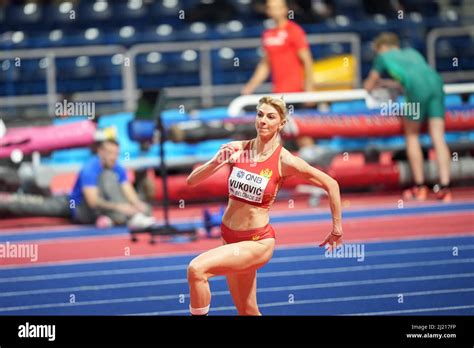 Marija Vukovic participating in the 2022 Belgrade Indoor World Championships Stock Photo - Alamy