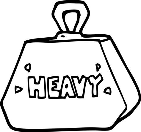 black and white cartoon heavy weight 12410650 Vector Art at Vecteezy