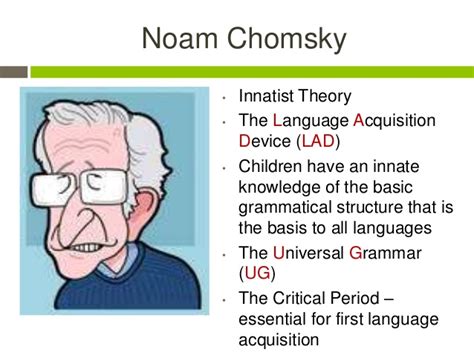 Once upon a time: Noam Chomsky - Language Acquisition.