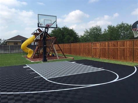 Backyard Basketball Court Flooring - ModuTile - Outdoor Sport Tiles