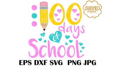 100 Days Of School SVG, Pencil SVG, Teacher svg | DIDIKO designs