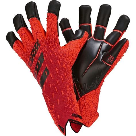 adidas Goalkeeper Gloves Predator 20 Pro Hybrid Meteorite - Solar Red/Black