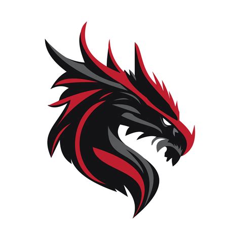 Head Angry Dragon Logo Design Modern Game Style Simple Illustration ...