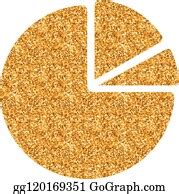 8 Gold Glitter Icon Pie Chart Clip Art | Royalty Free - GoGraph