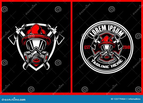 Amazing and Awesome Firefighters with Axe and Shield Vector Crest Logo ...