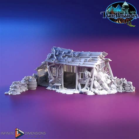 Dilapidated Shed - Torbridge Cull Wargaming Terrain D&D DnD – Dungeon Artifacts