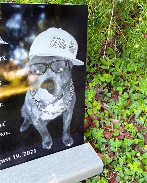 Beautiful 12x12 Pet Grave Decoration Engraved With the Picture of Your ...