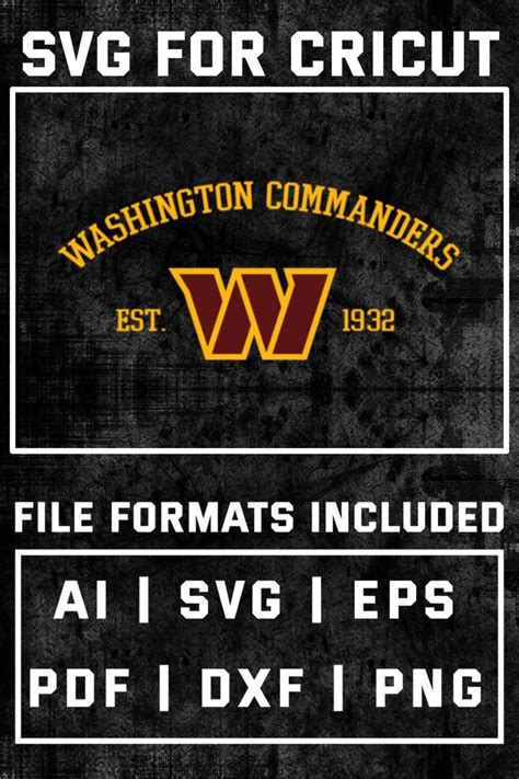 NFL Washington Commanders Est. 1932 SVG, NFL Logo SVG Design, NFL ...