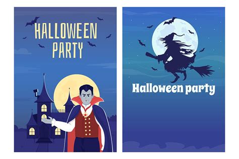 Halloween Party Banner Template Set Graphic by NTL studio · Creative Fabrica