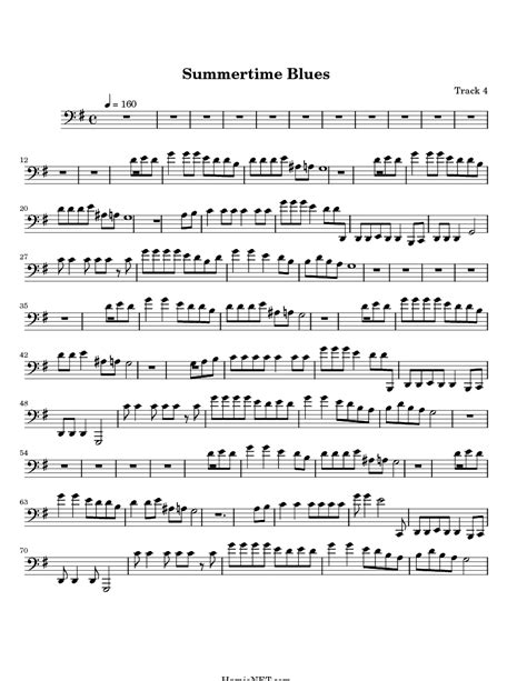 Summertime Blues Sheet Music - Summertime Blues Score • HamieNET.com