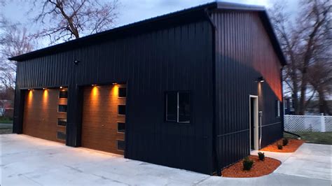 BLACK EXTERIOR MODERN 30x40 POLE BARN/SHOP BUILD IS FINISHED! - YouTube