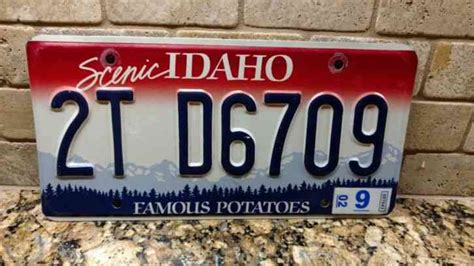 IDAHO SCENIC BASE LICENSE PLATE PAIR 7B 9254