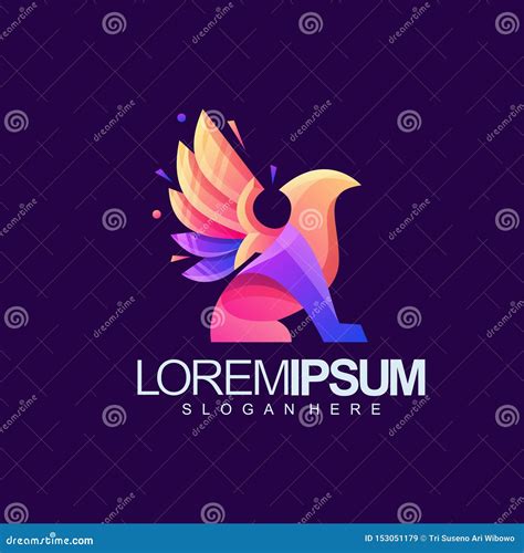 Gryphon Logo Design Vector Illustration Stock Illustration ...