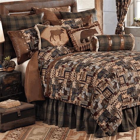 Woodland Cabin Bed Set - Queen | Rustic bedding sets, Cabin bed, Rustic bedding