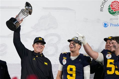 Michigan’s Jim Harbaugh addresses NFL rumors following Rose Bowl win ...