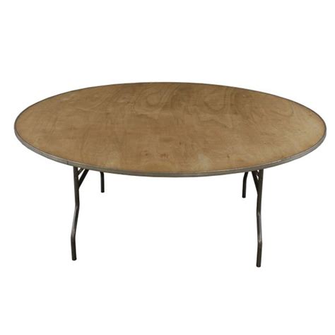 Maywood Used 72 Inch Round Banquet Folding Table, Plywood - National ...