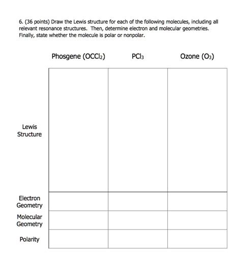 VIDEO solution: (36 points) Draw the Lewis structure for each of the ...